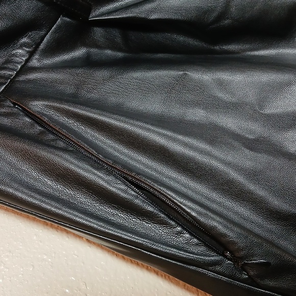 Good American Faux Leather Wide Leg Pants in black Plus size 16 - Picture 8 of 9